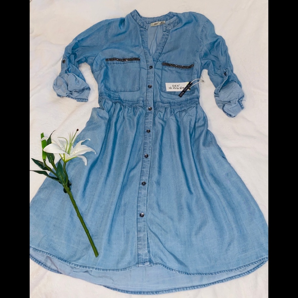 DEX Denim Dress size S NWT!